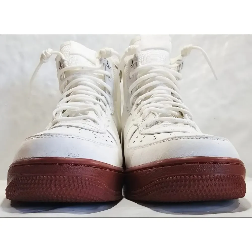 Nike Mens SF Air Force 1 Mid Sneaker Shoes #917753-100 Red Ivory Sz 10.5 US EUC